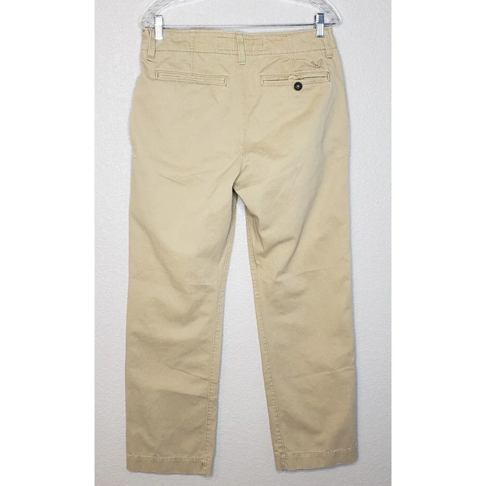 American Eagle Outfitters Mens Pants 32x32‎ Khaki Flat Front Relaxed Fit Chino
